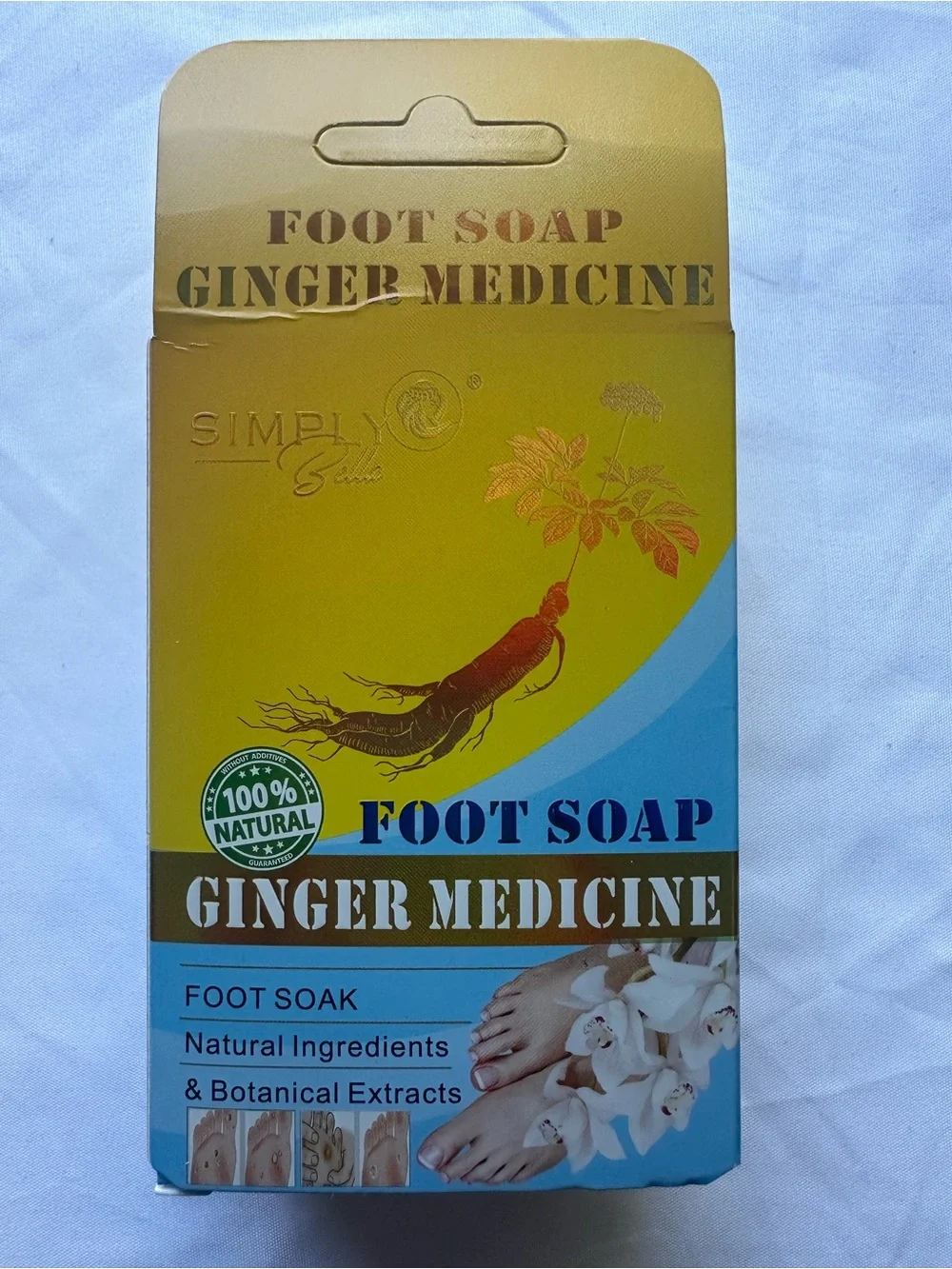 Simply Bella Ginger Medicine Foot Soap Bar 100g Natural Foot Soak NIB
